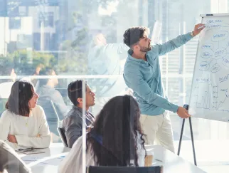 Präsentation, Meeting, Flipchart, Team