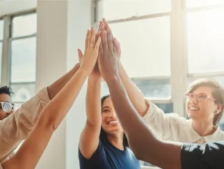 Team abklatschen, Zusammenhalt